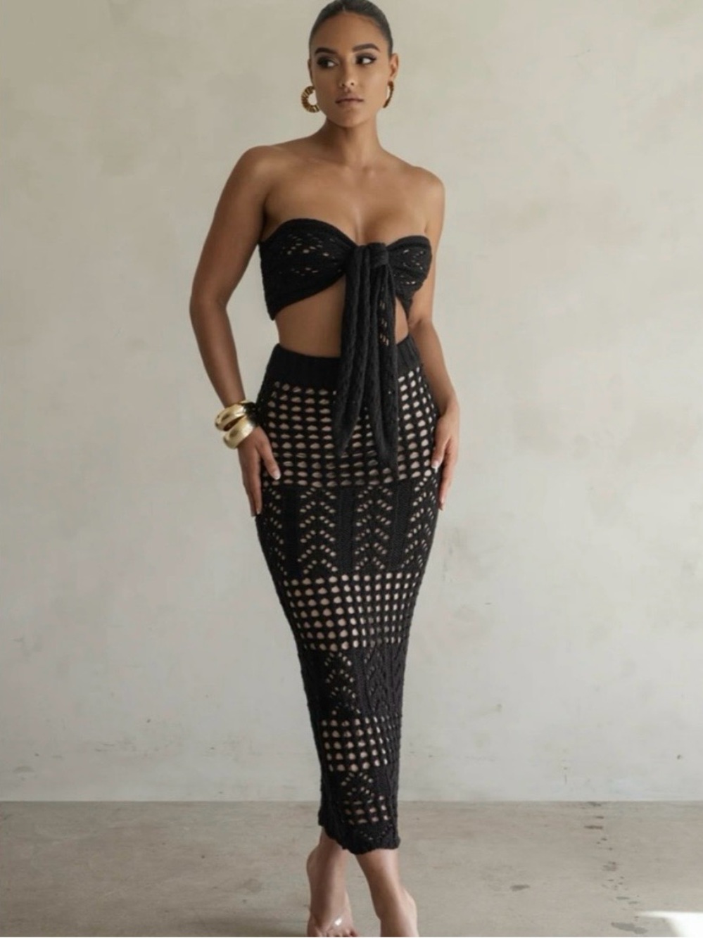 JLUXLABEL BLACK CARIBBEAN SKIES
SKIRT SET
size xs new with tags never worn